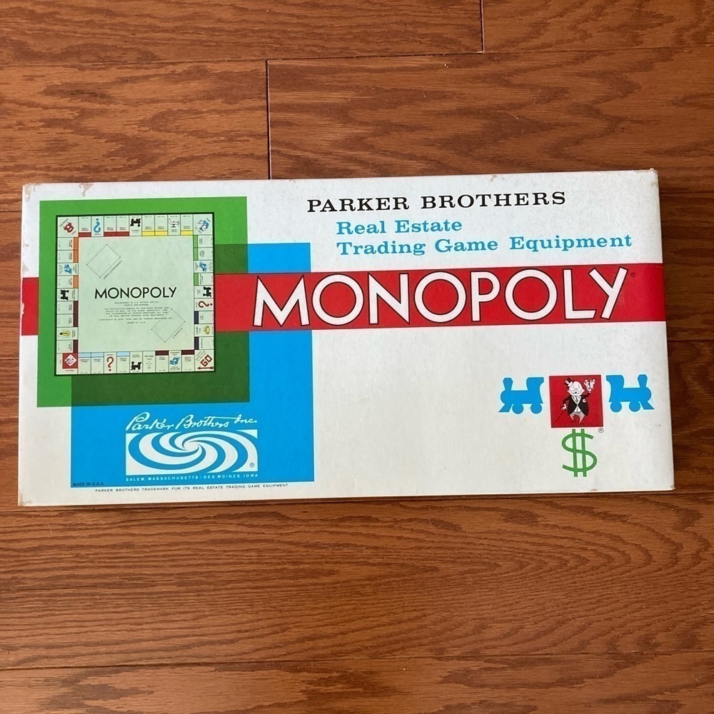 Vintage 1961 Parker Brothers Monopoly Board Game